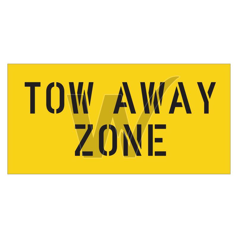 Stencil - Tow Away Zone