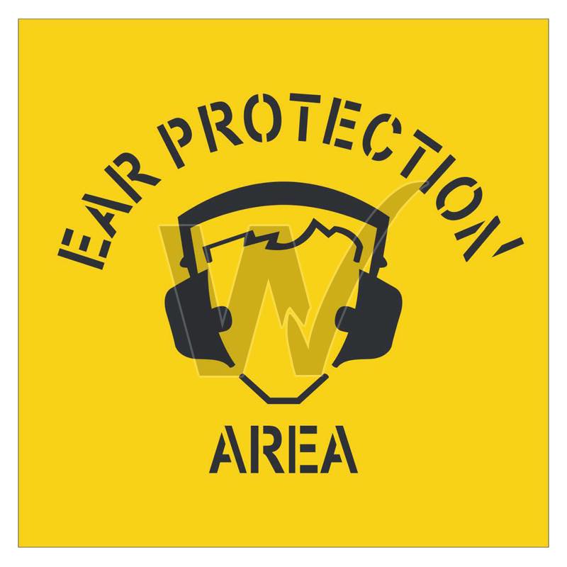 Stencil - Ear Protection Area