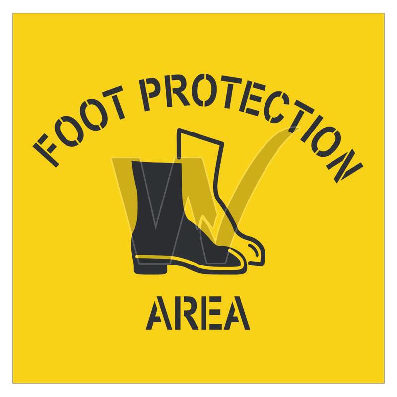 Stencil - Foot Protection Area