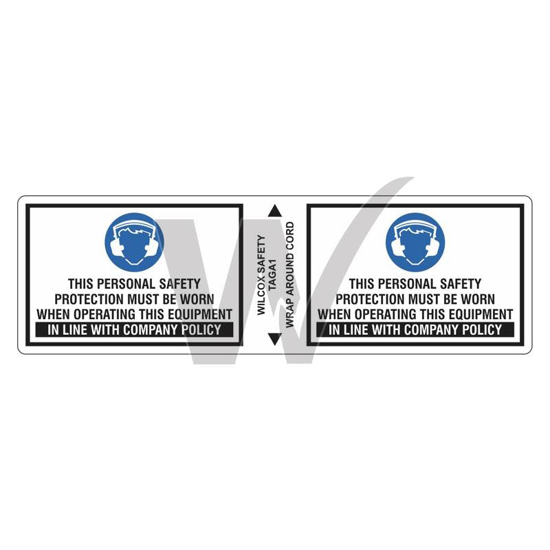 Appliance Tags - Hearing Protection Must Be Worn