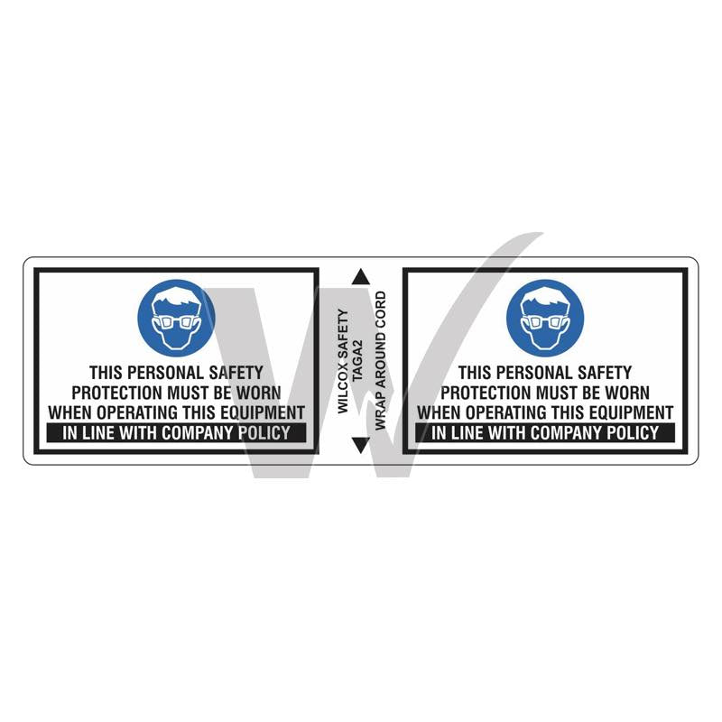 Appliance Tags - Eye Protection Must Be Worn — Wilcox Safety & Signs
