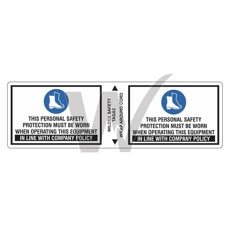 Appliance Tags - Footwear Protection Must Be Worn