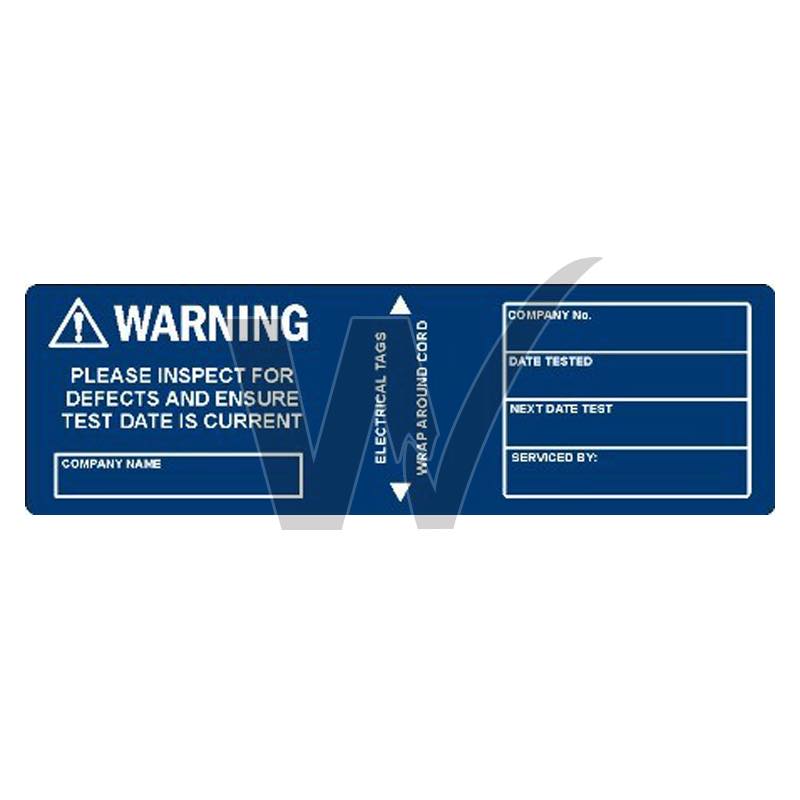 Electrical Test Tags - Blue