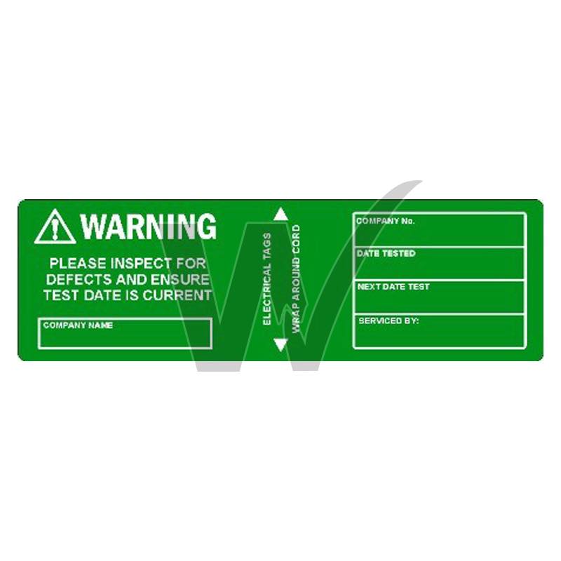 Electrical Test Tags - Green