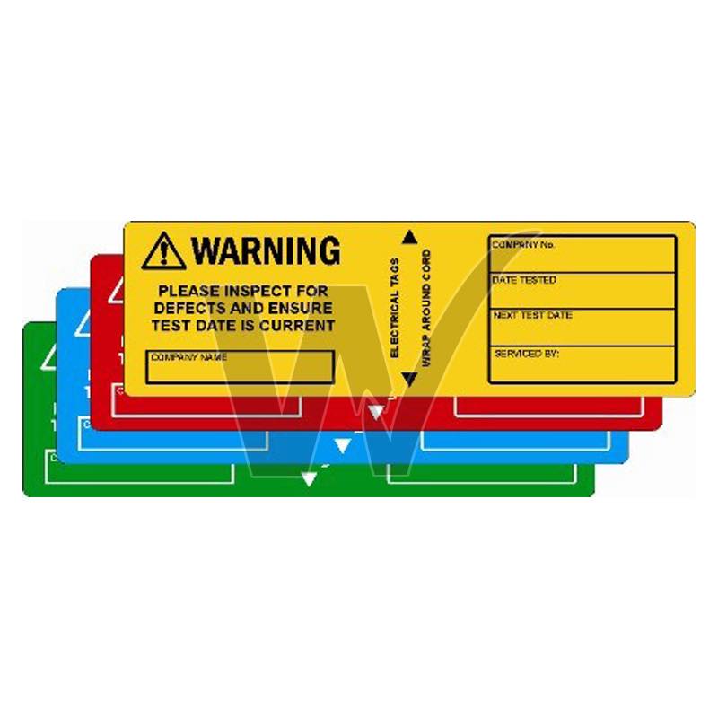 Test Wire Sign Electrical Test Tags - Mixed — Wilcox Safety & Signs