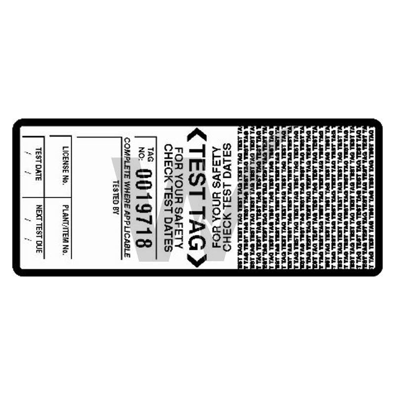 Self Laminating Test Tags With Security Flap - White