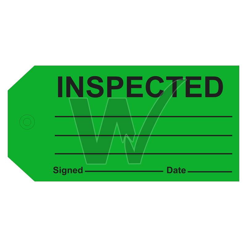 Quality Control Tags - Inspected